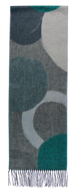 Turquoise Circle Cashmink Scarf