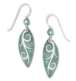 Aqua Leaf Earring