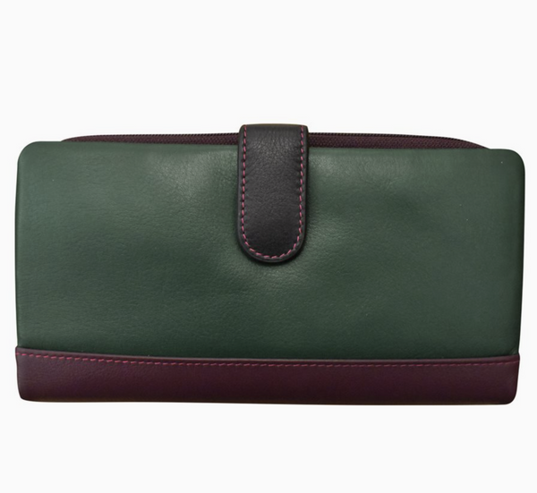 Forest Leather Tab Wallet