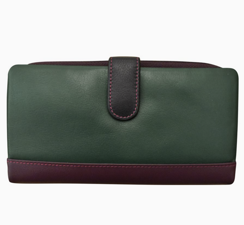 Forest Leather Tab Wallet
