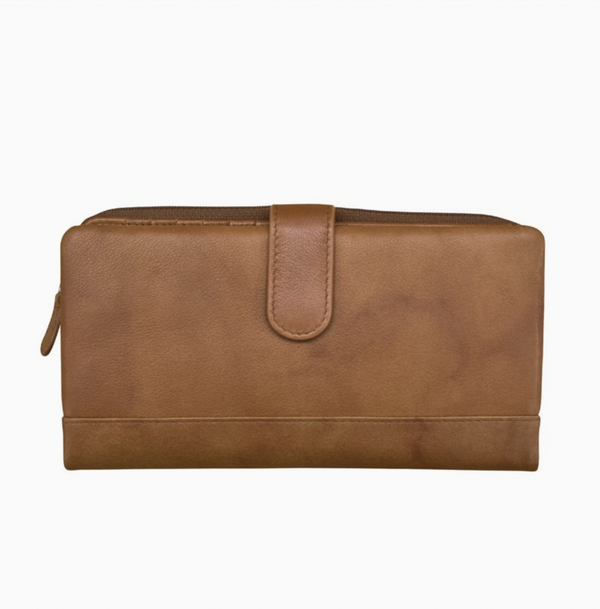 Antque Saddle Leather Tab Wallet