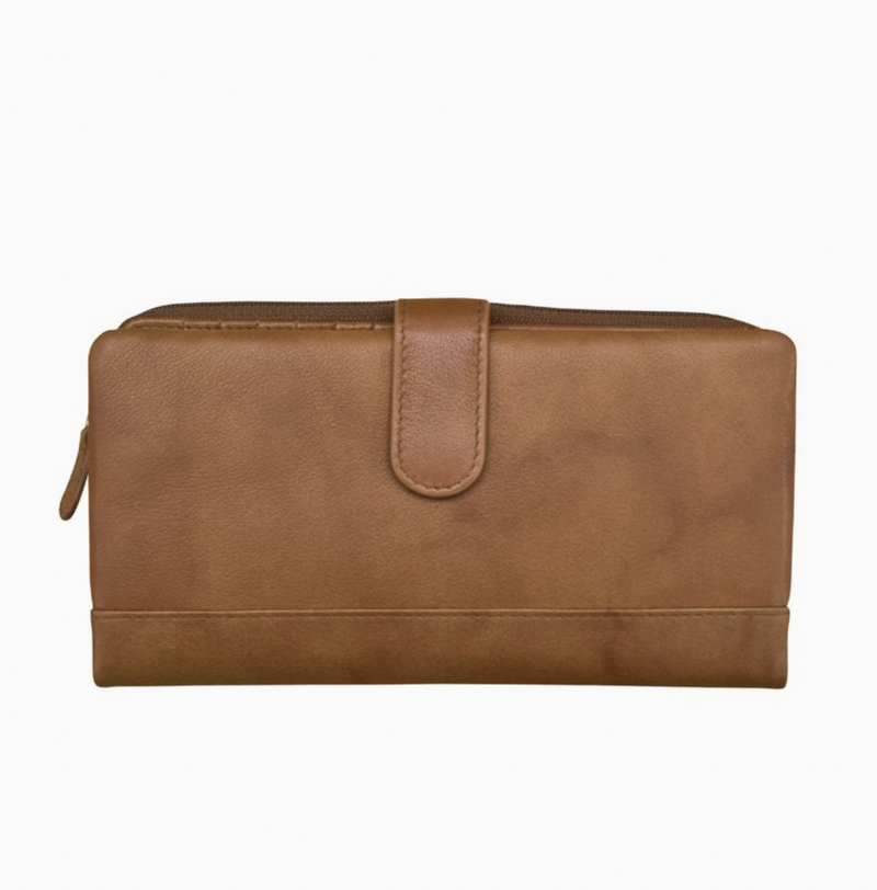 Antque Saddle Leather Tab Wallet