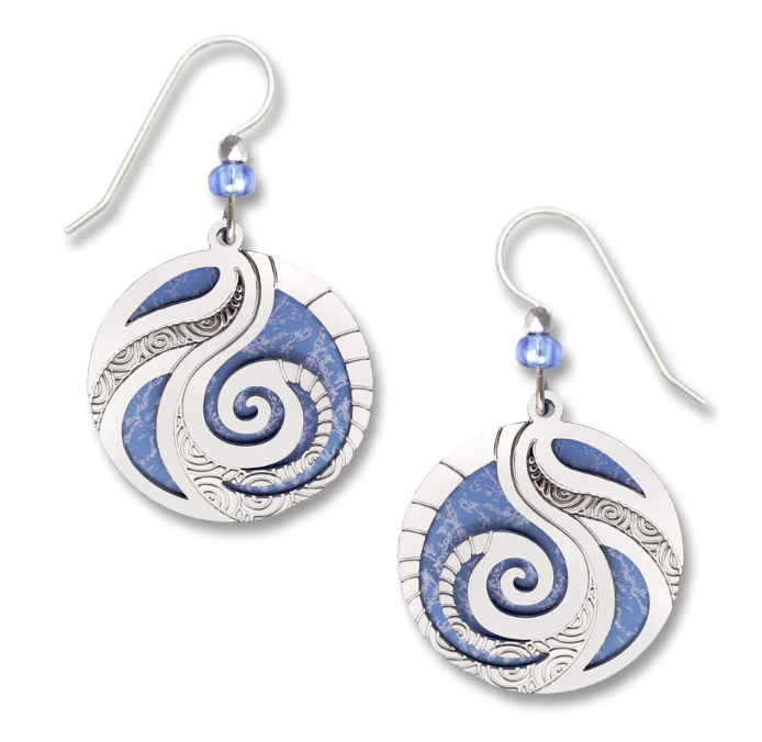 Periwinkle Swirl Earring