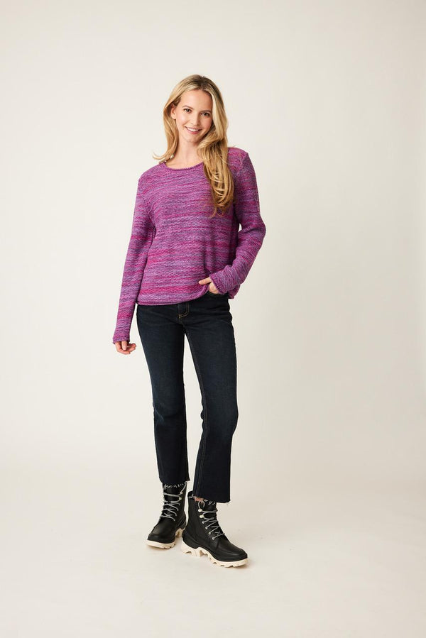 Pink and Purple Dahlia Sweater