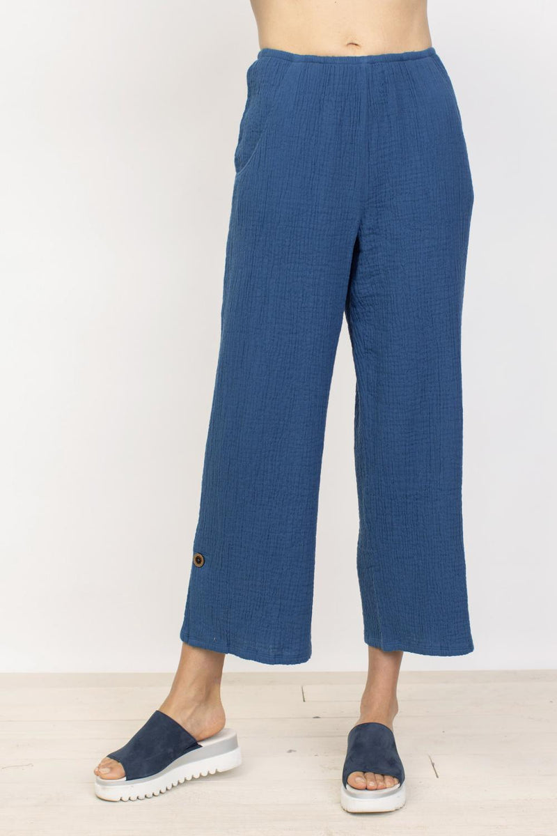 Navy Gauze Pant