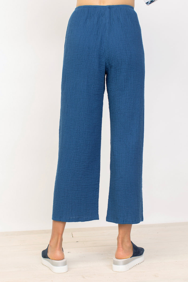 Navy Gauze Pant