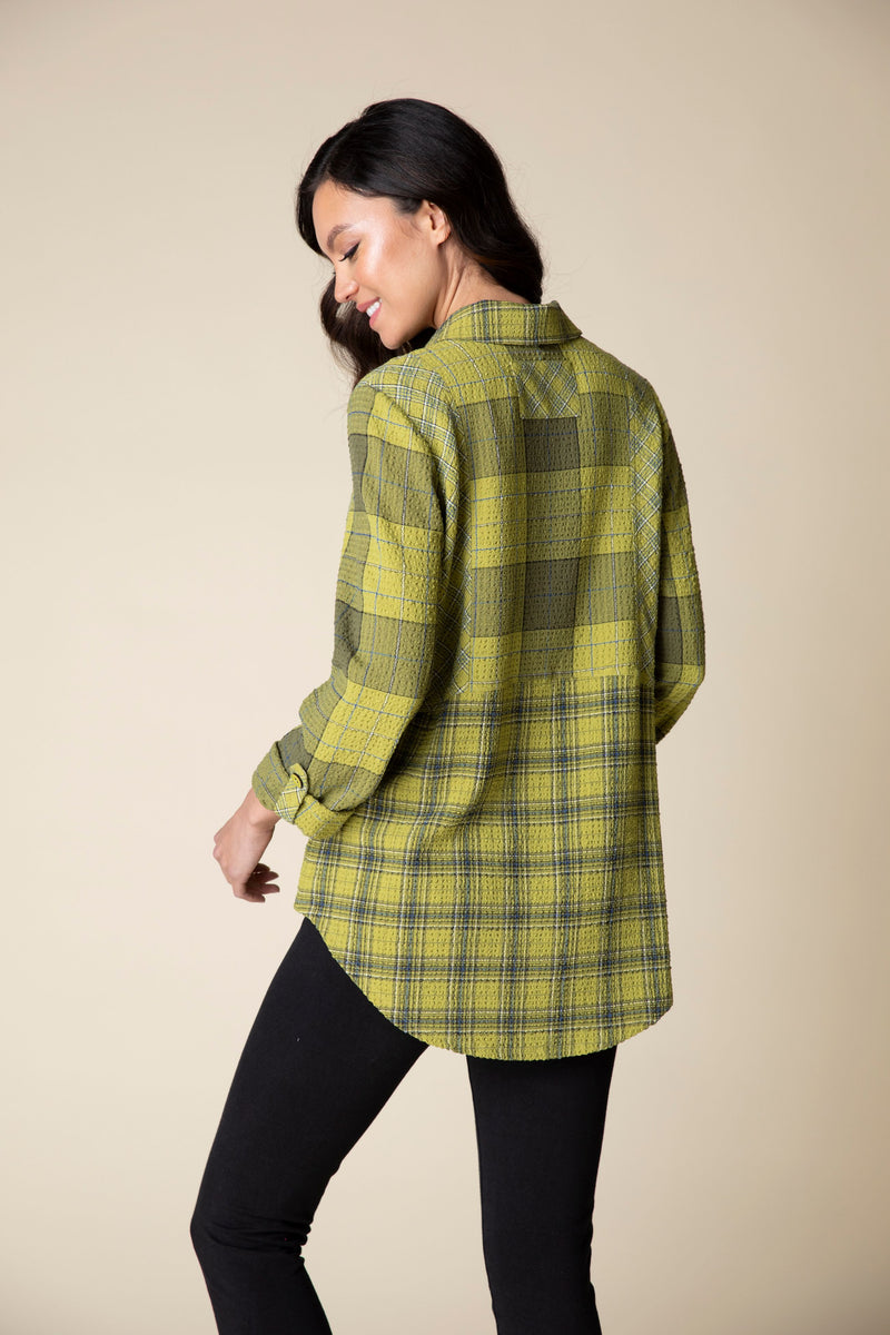 Pear Mix Up Plaid Shirt