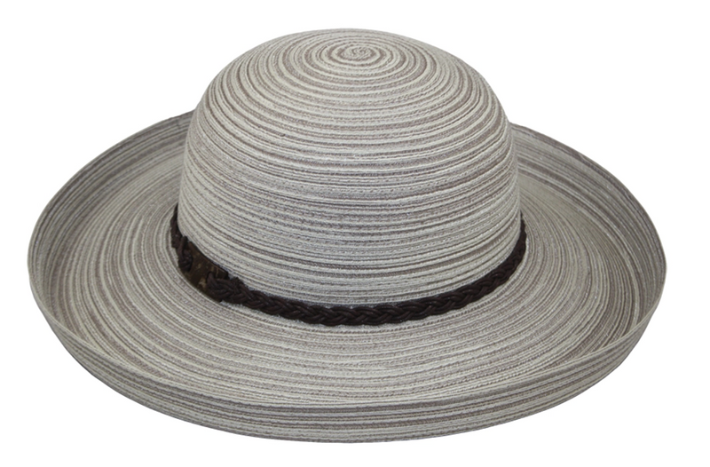 Beige Mix Boater Hat