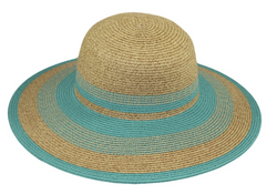 Aqua Stripes Brim Hat