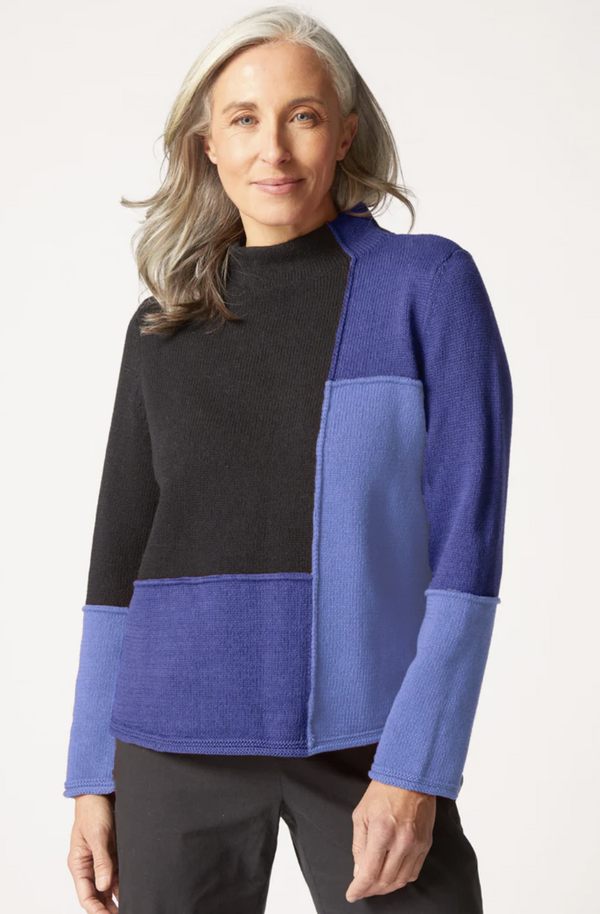 Midnight Color Block Sweater