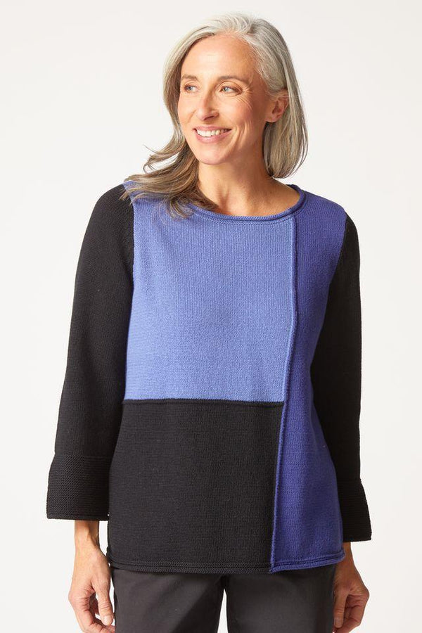 Midnight Color Block Sweater