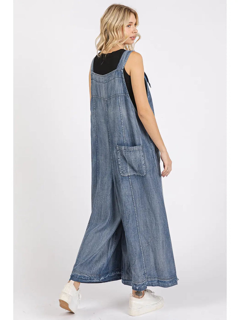 Denim Tencel Jumpsuit