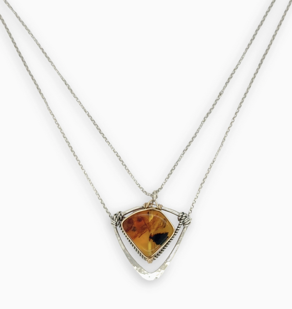 Amber Trajectory Necklace
