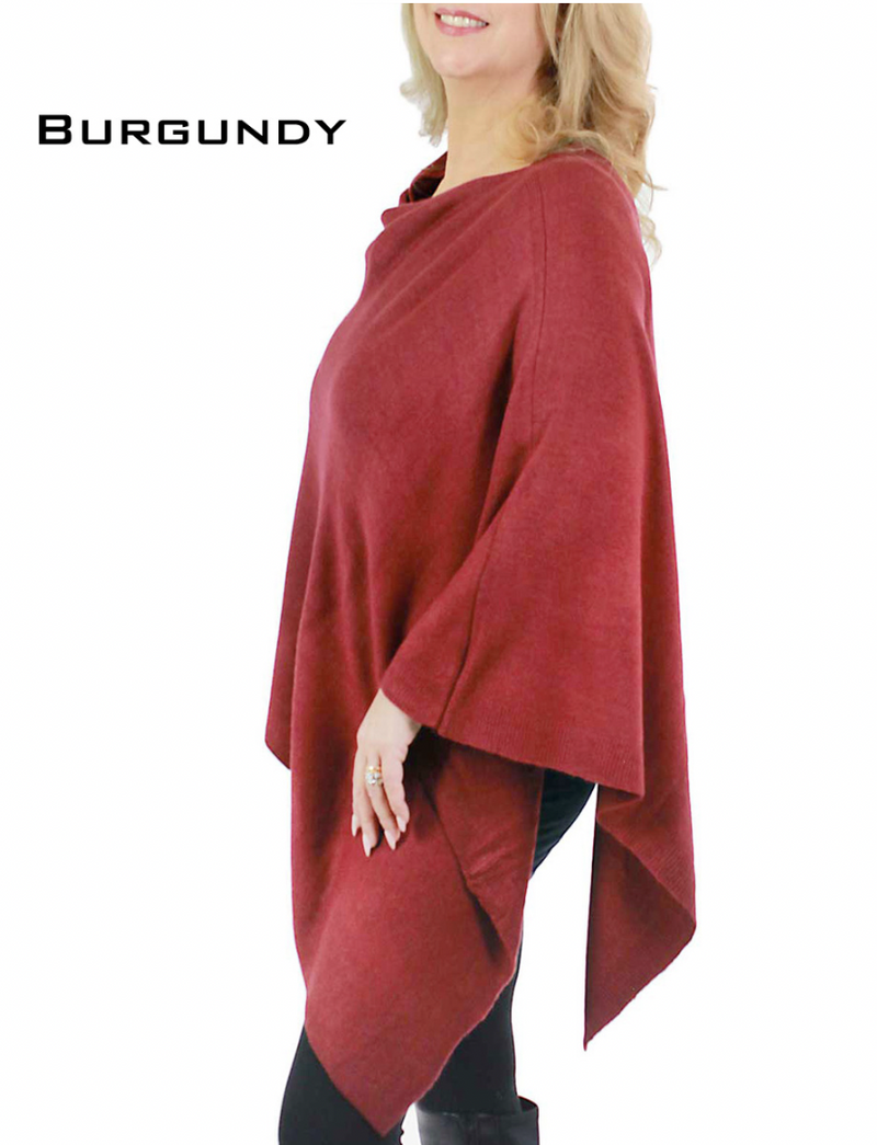 Supersoft Burgundy Poncho