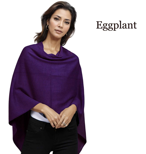Supersoft Eggplant Poncho