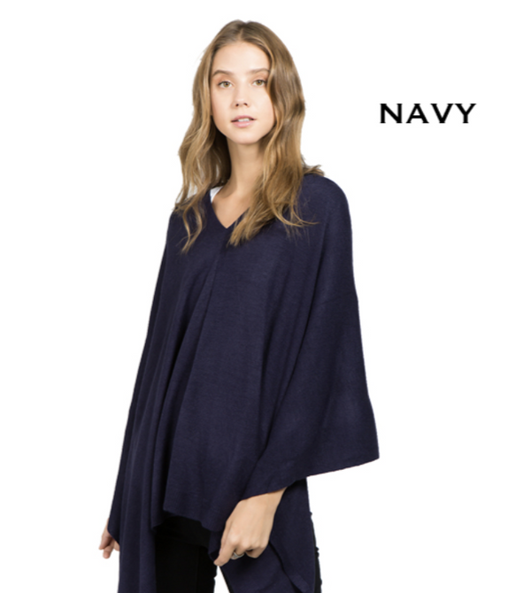 Supersoft Navy Poncho