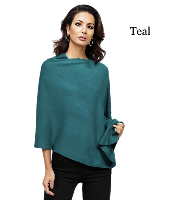Supersoft Teal Poncho