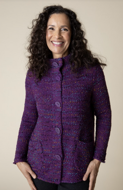 Plum Scoop Pocket Cardigan