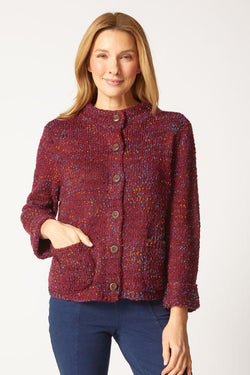 Wine Funnel Button Sweater