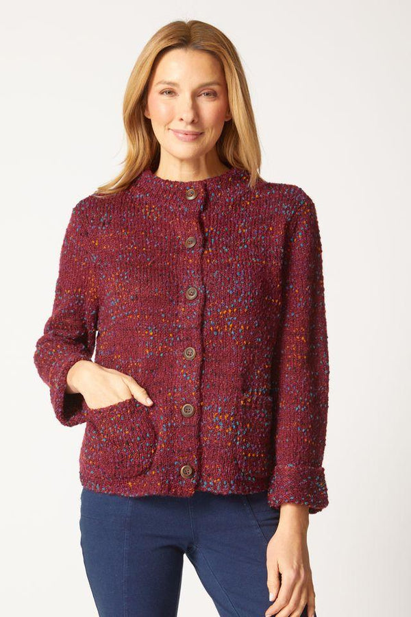 Wine Funnel Button Sweater
