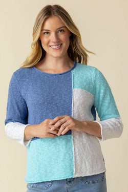 Cotton Colorblock Sweater