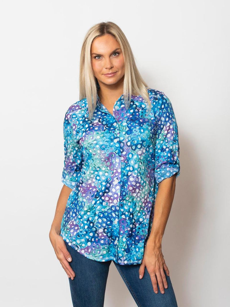 Bubble Button Down Top