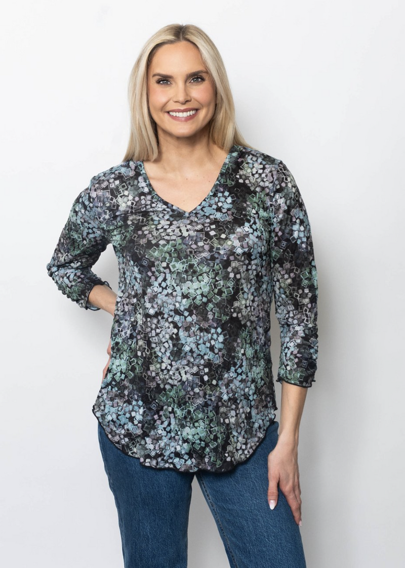 Dreamy Crinkle V-Neck Top