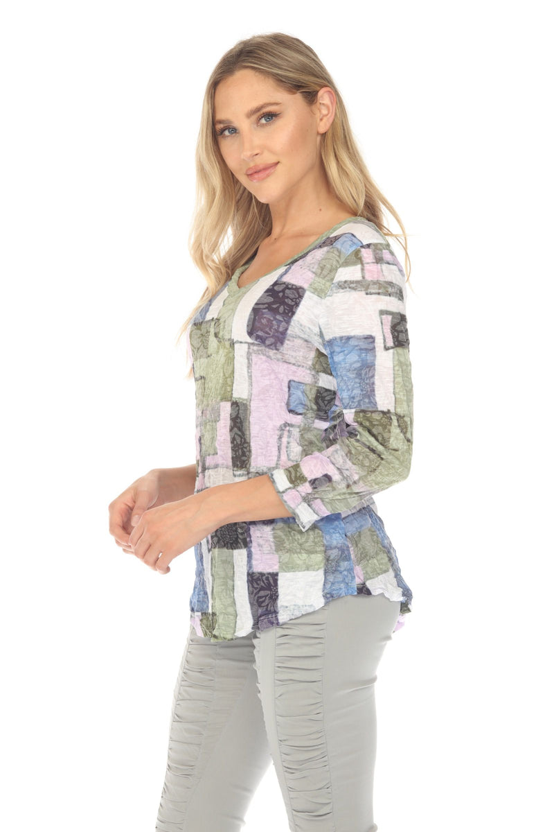 Meadow Mosaic Vee Top