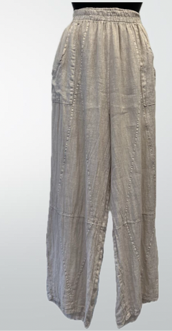 Sand Linen Pocket Pant