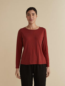 Red Boatneck Top