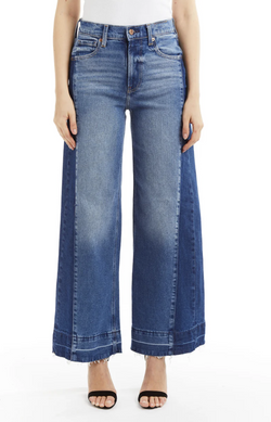 Two Toned Wide Leg Jean