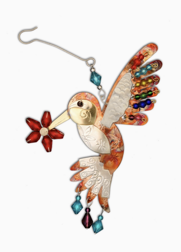 Peaceful Hummingbird Metal Ornament