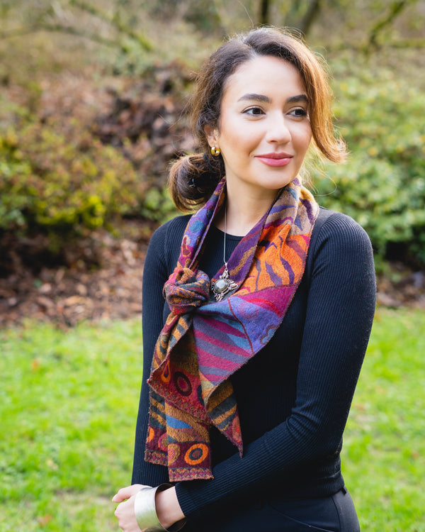 Multi Print Merino Scarf