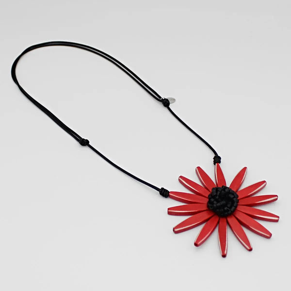 Red Amaya Wooden Necklace