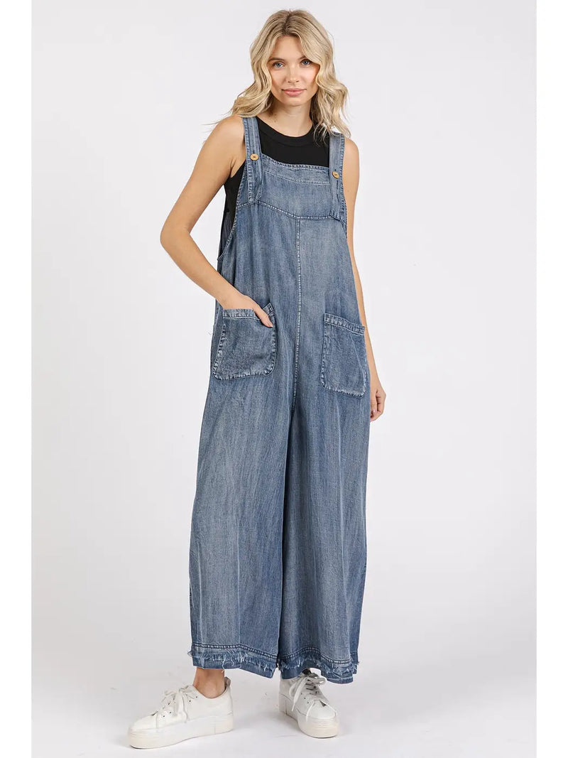 Denim Tencel Jumpsuit