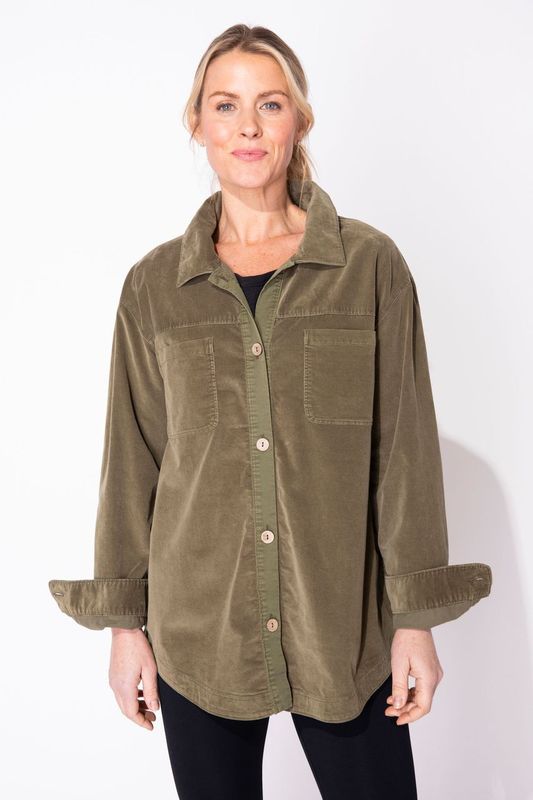 Olive Corduroy Shacket