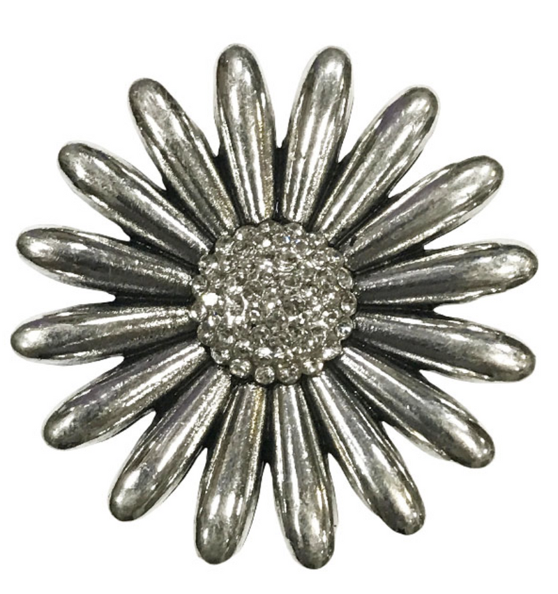 Silver Daisy Magentic Pin