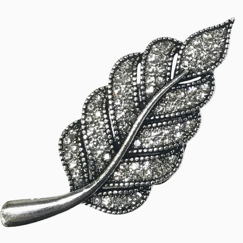 Crystal Oak Leaf Magentic Pin