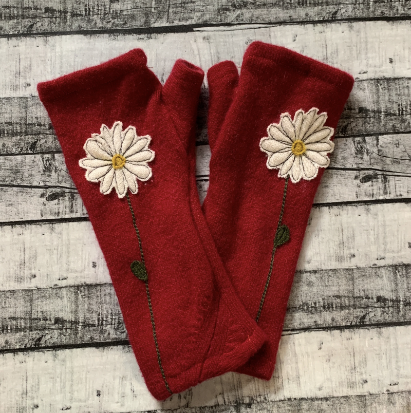 Red Daisy Cashmere Glove