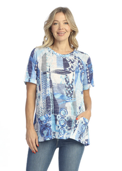 Ocean Blue Pocket Top