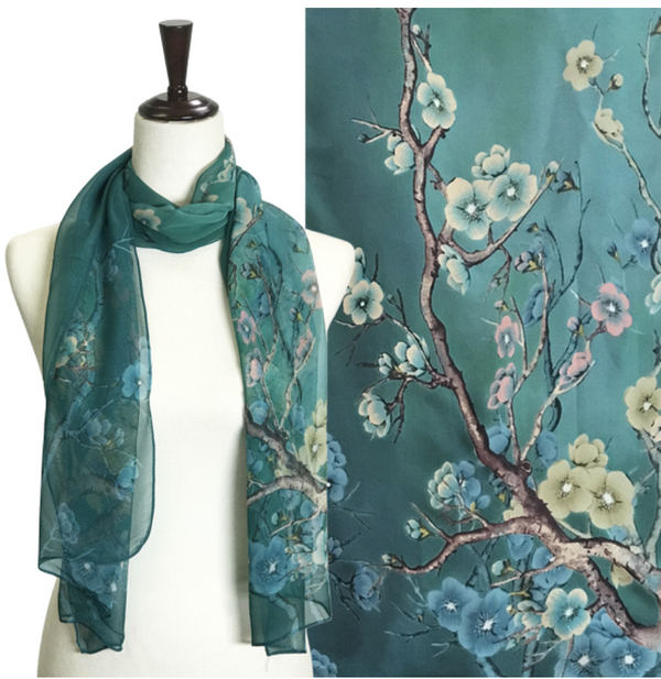 Apple Blossoms Silky scarf