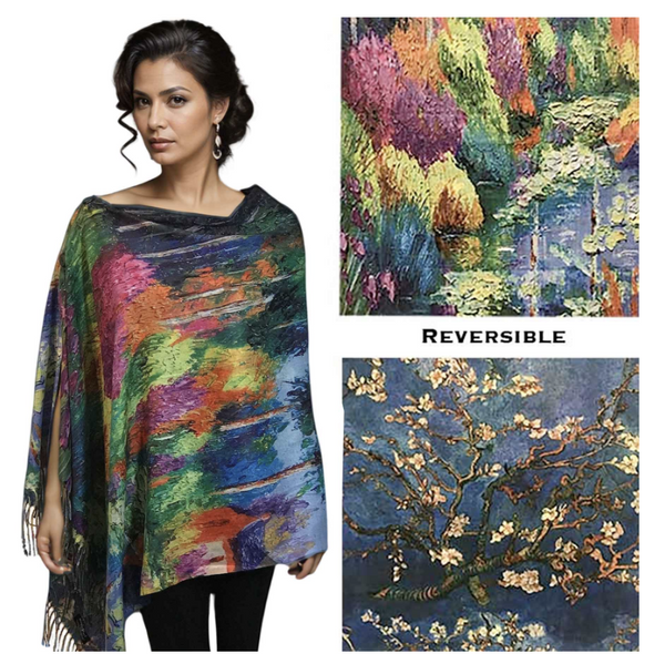 Water Lily Reversible Button Shawl