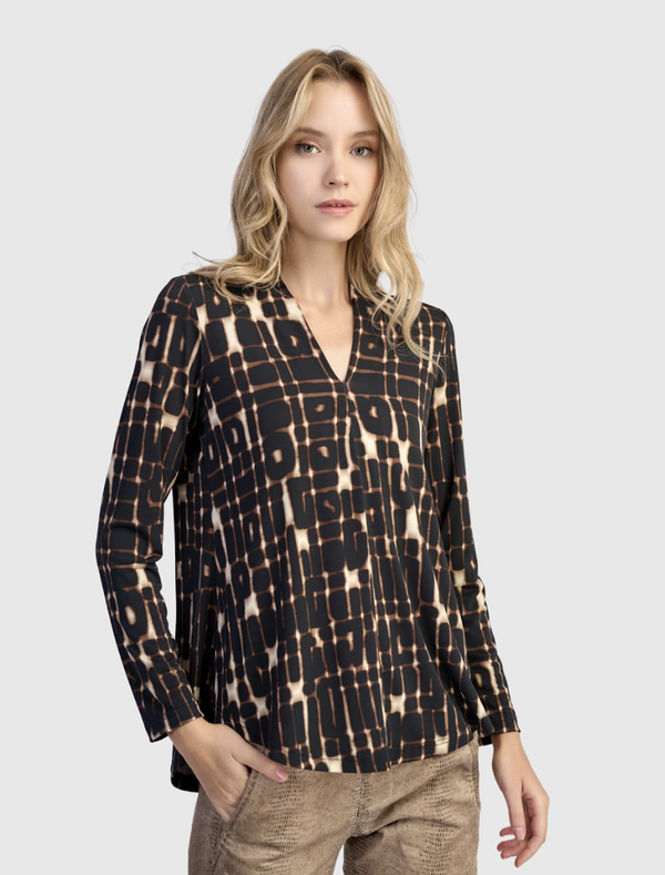 Matrix V-Neck Top