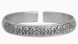 Hearts in A Row Metal Cuff Bracelet