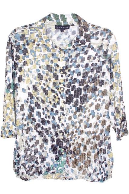 Urban Mosaic Button Top