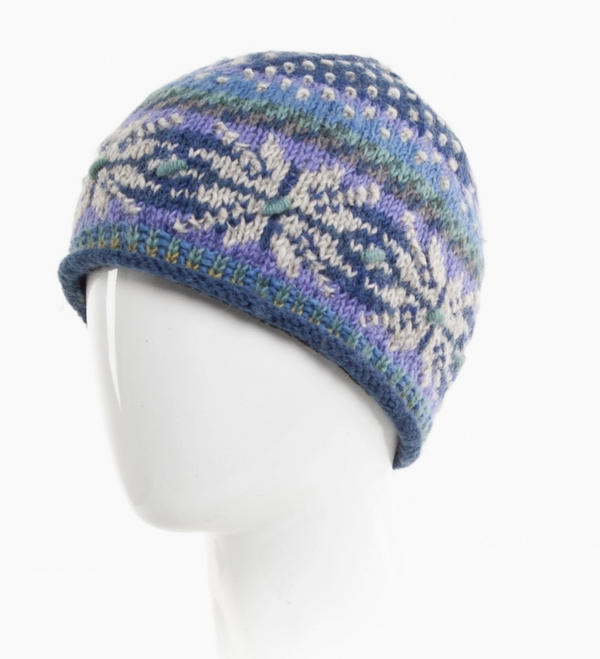 Blue Nordic Wool Hat