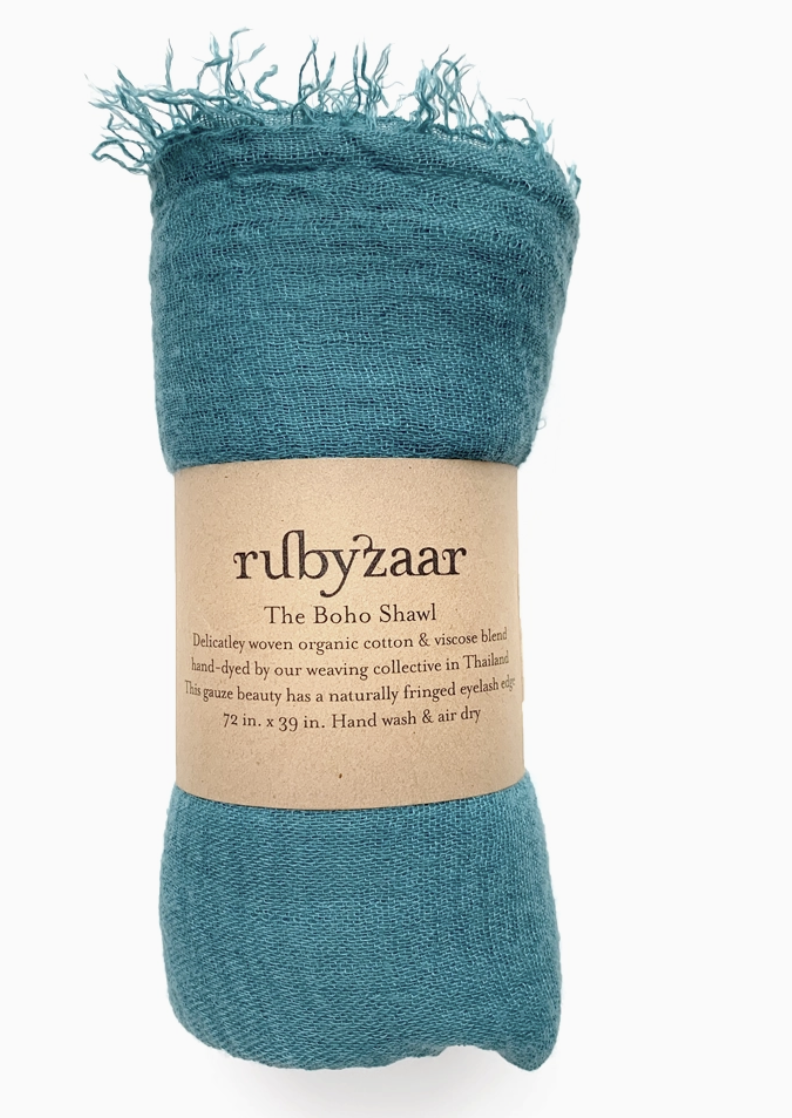 Turquoise Boho Scarf