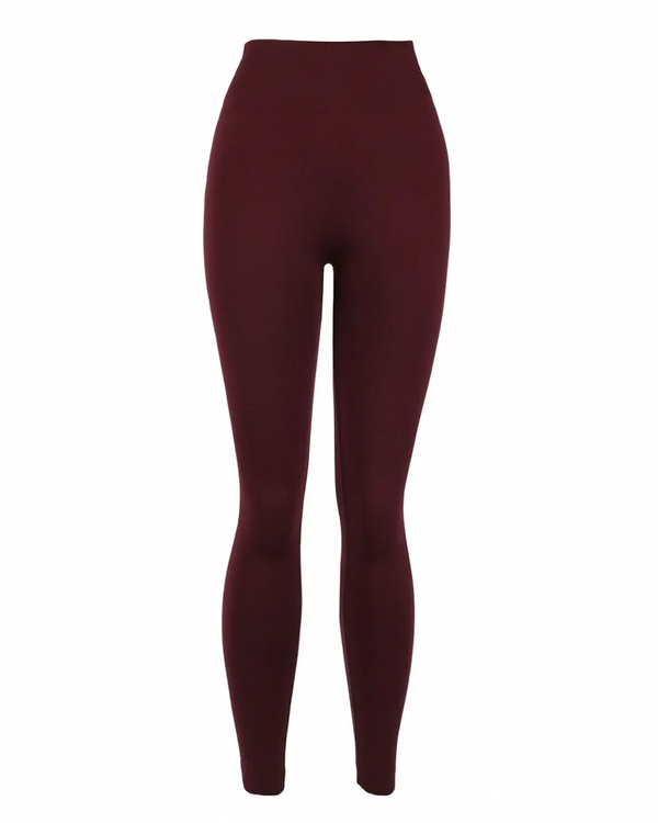 Burgundy Fleece Lined Legging