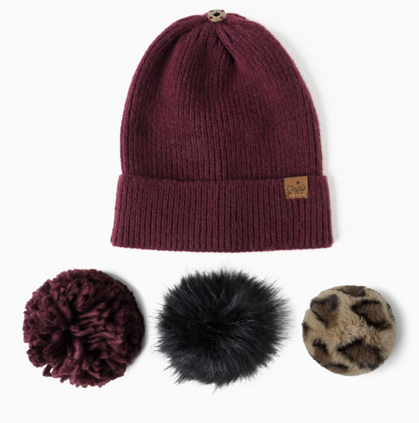 Wine Mitch & Match Pom Hat