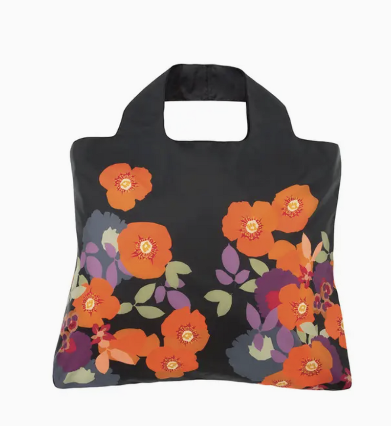 Black Bloom Reusable Bag